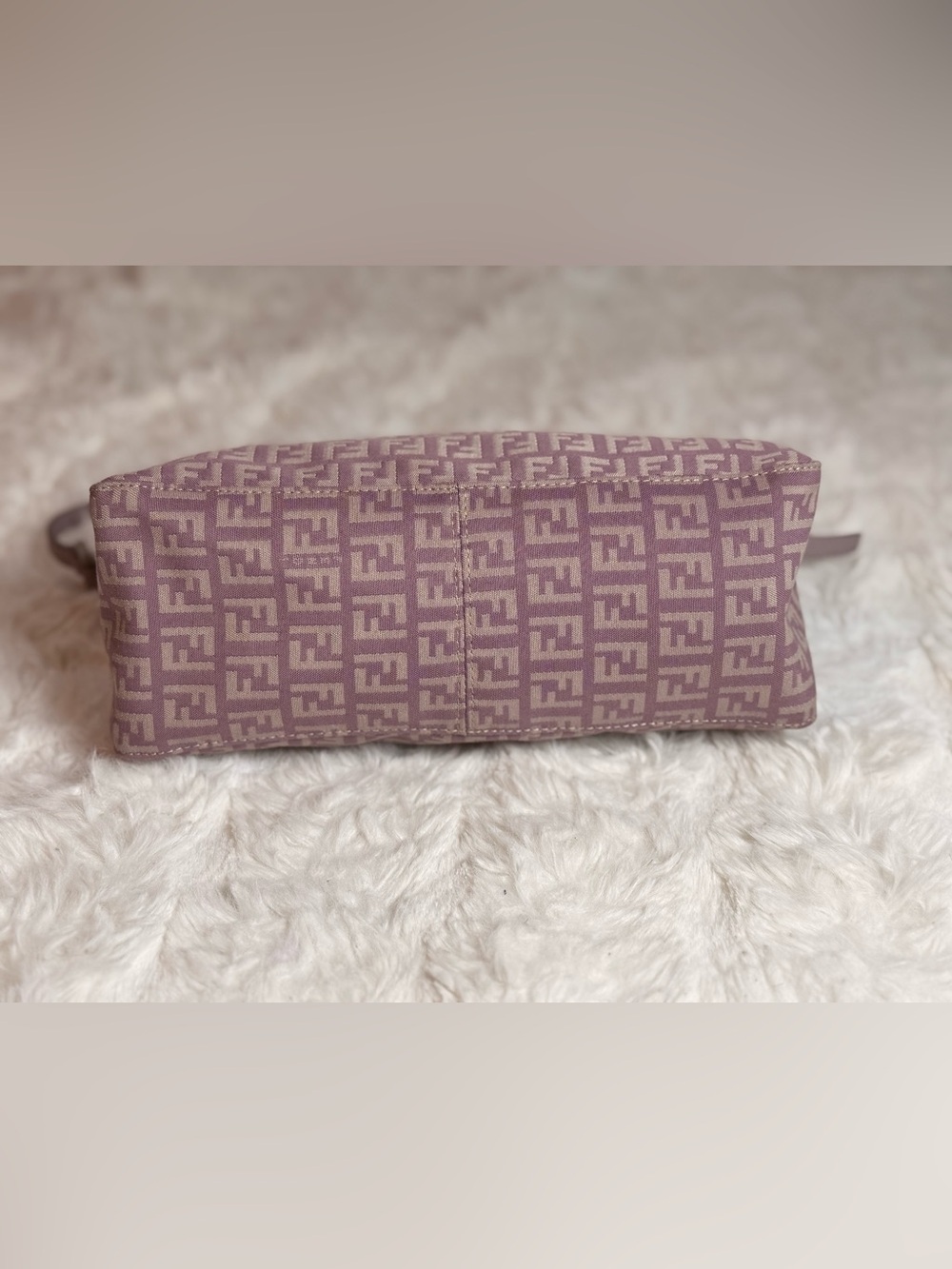 Vintage Fendi Pink Zucchino FF Mini Baguette/Pochette Shoulder Bag Y2K - Picture 3 of 11